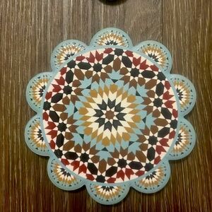 Handmade Traditional Moroccan ceramic coaster,